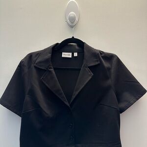 Aritzia Black Crop Top